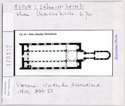 Vorschaubild Autun: Saint-Martin, Grundriss 6. Jhd. 